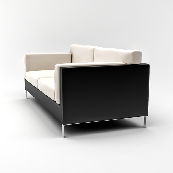 3d model modern couch leather fabric - Couch 03 by lajhar